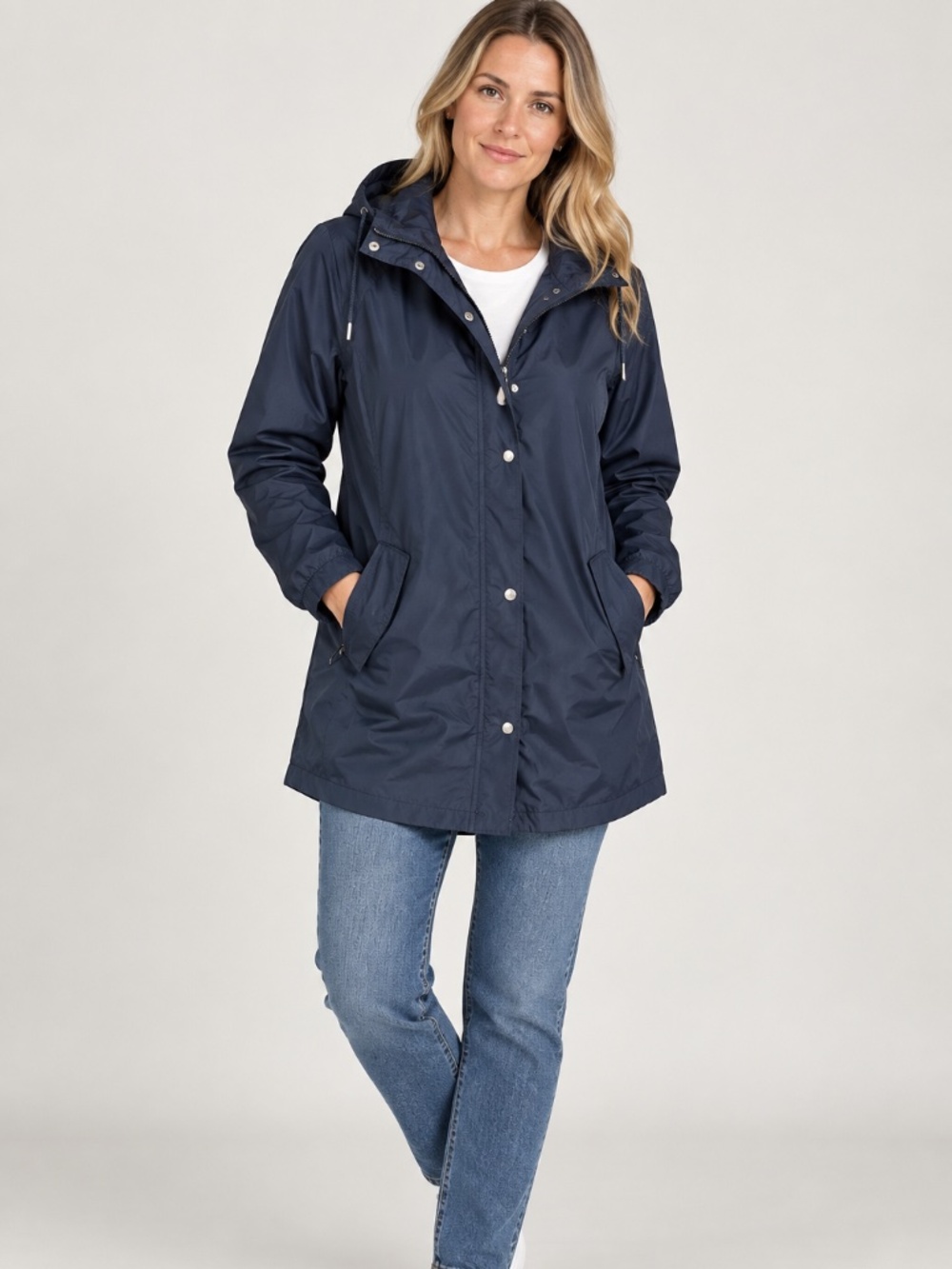 Helly Hansen Navy Waterproof Hooded Rain Jacket XL